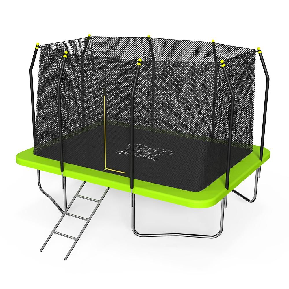POP MASTER 6X9FT Rectangular Trampoline with Spring Ladder Safety Net Kids