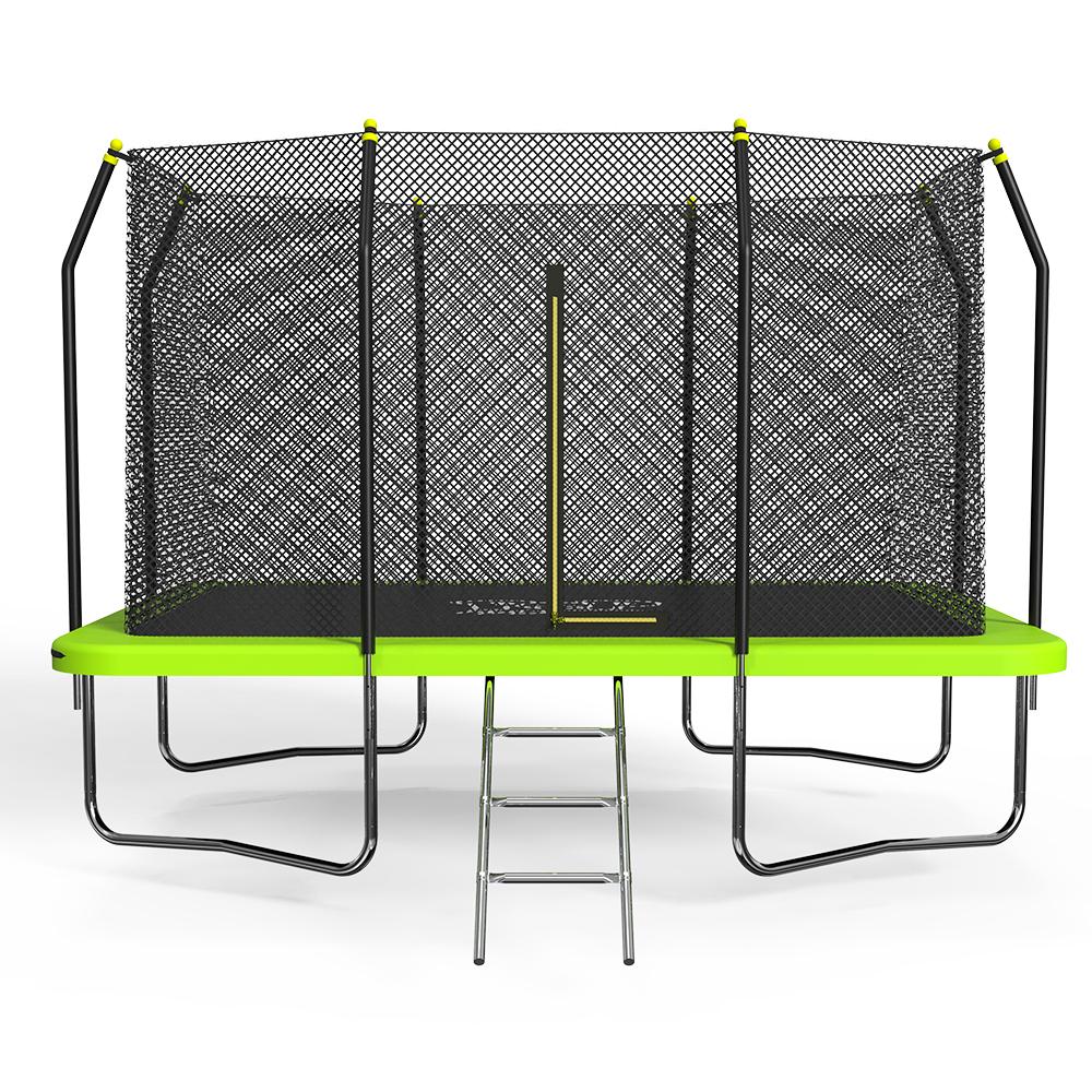 POP MASTER 7FT x 10FT Rectangular Trampoline with Spring Ladder Safety Net Kids