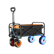 TREKKA ETC001 Electric Folding Camping Cart Portable Collapsible Wagon with Telescopic Pull Handle for Outdoor Use