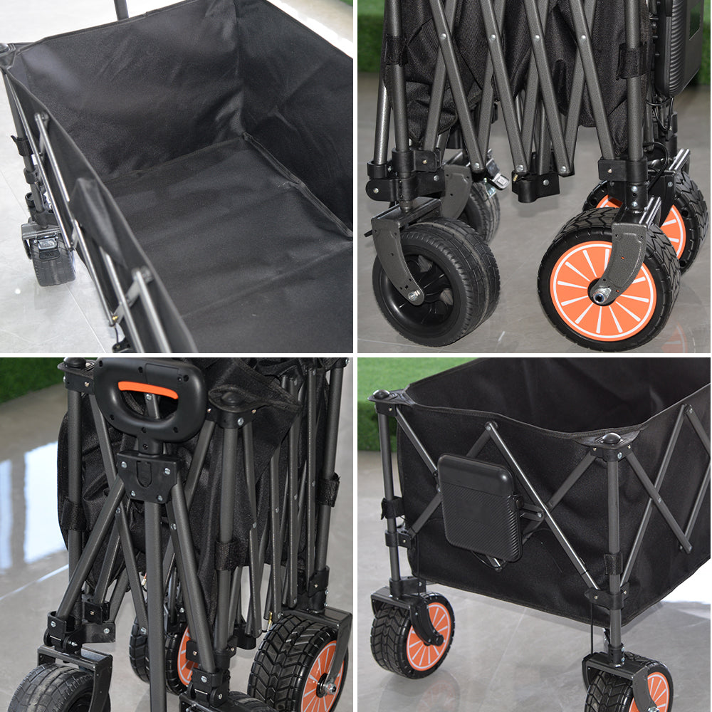 TREKKA ETC002 Electric Folding Camping Cart -180L Large Capacity Outdoor Cart Climbing Camping Equipment Beach Cart Shopping Cart