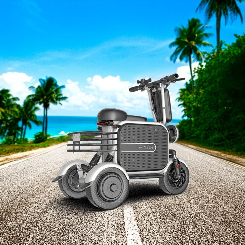 YIDI DDU10S 500W 48V 10Ah/15Ah 11-inch Lithium Battery Foldable Black & White/Black & Pink High Carbon Steel Electric Scooter Drum Brake