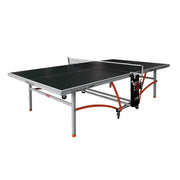 DOUBLE FISH 353 22mm Black Foldable Solo Play Indoor Table Tennis/Ping Pong Table - Bats Ball Net ITTF Approve