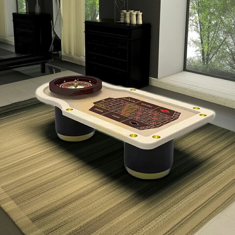 VERSA 275cm Length Roulette Table W/ Roulette Wheel Home Game Rooms Private Events - Wood