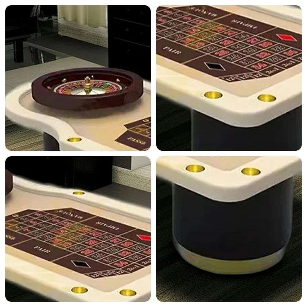 VERSA 275cm Length Roulette Table W/ Roulette Wheel Home Game Rooms Private Events - Wood