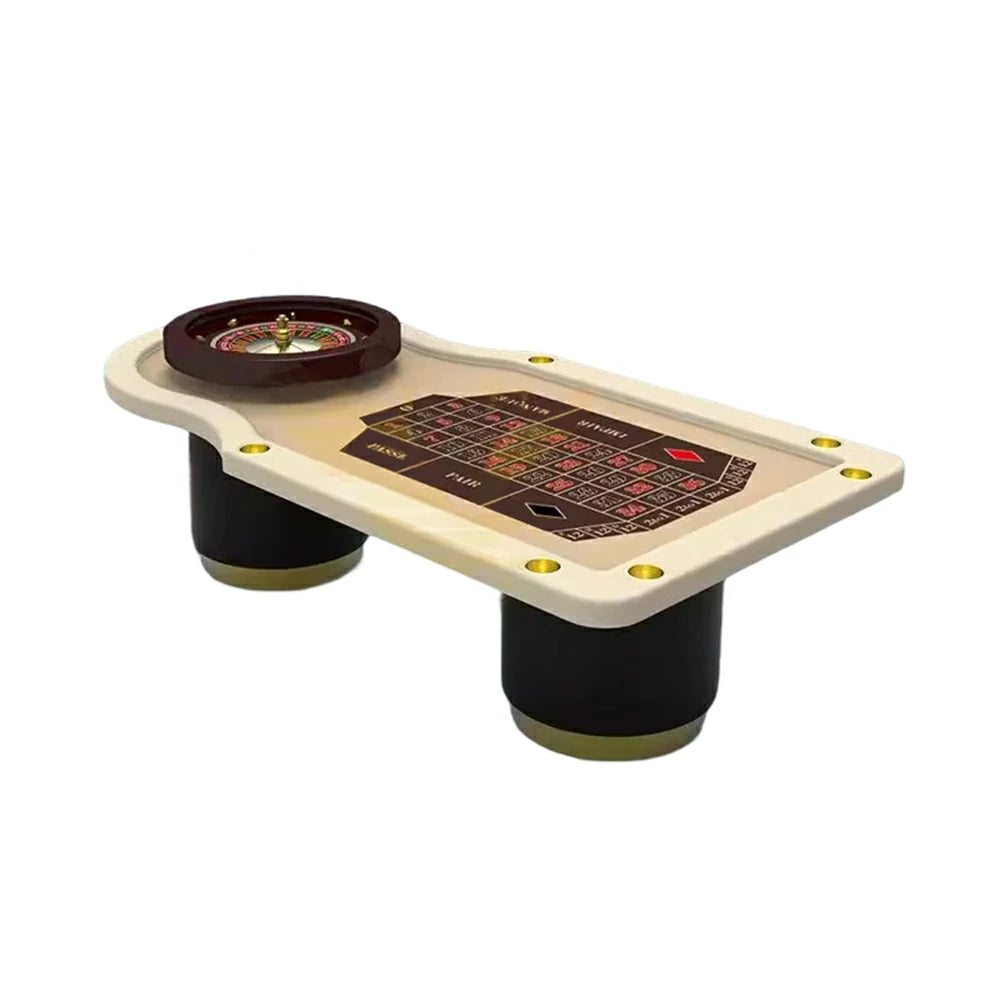 VERSA 275cm Length Roulette Table W/ Roulette Wheel Home Game Rooms Private Events - Wood