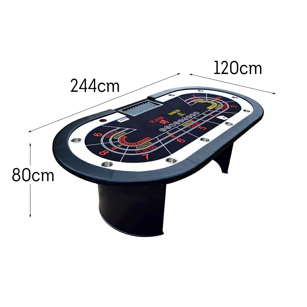 VERSA 244cm Length Roulette Table W/ Wheel Home Game Rooms Private Events - Black&White