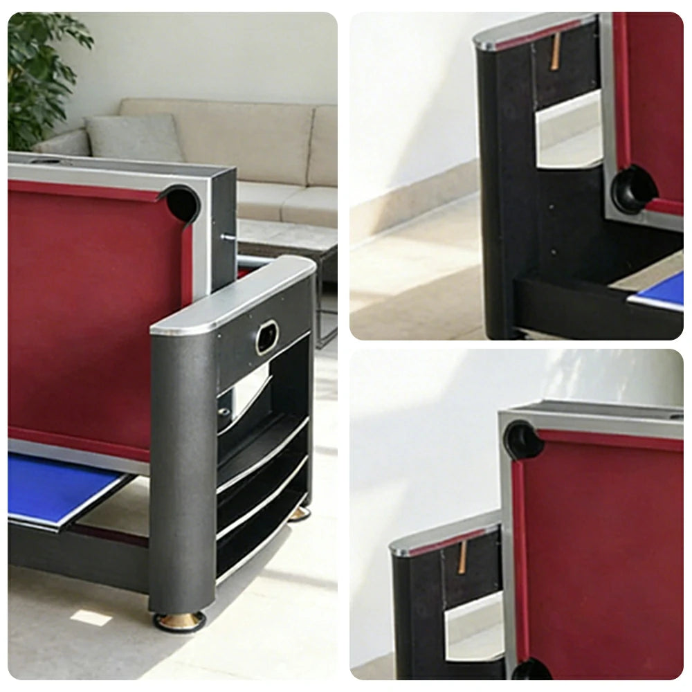 VERSA 7FT MDF 3-IN-1 Pool Table/Table Tennis Table/Air Hockey Black Frame