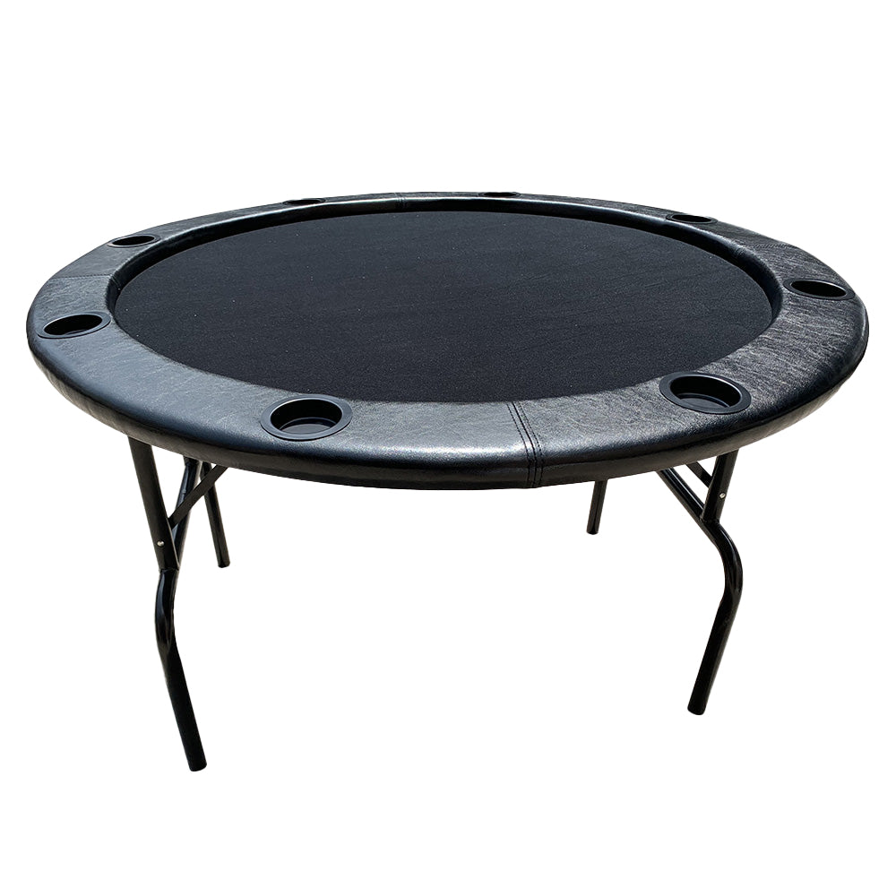 VERSA PK002 4FT MDF Foldable Round Poker Table 8 Players Gaming Game Room
