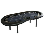 VERSA Foldable Poker Table with LED Lights - 240/260cm - Premium Home Game Edition, Multi-Player Layout - Black