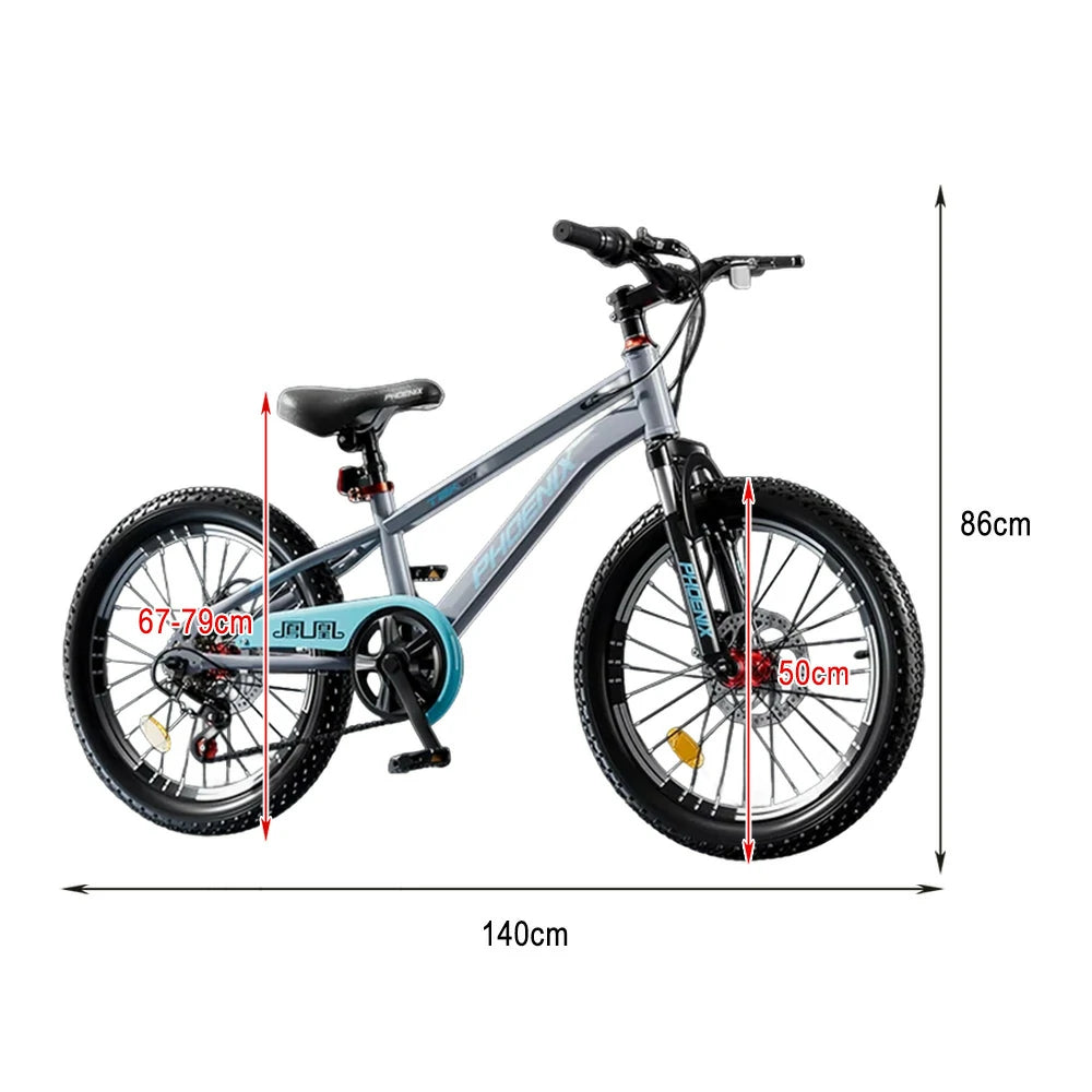 VOLTUS 18/20/22 Kids' Bike – Gear & Single-Speed Options, Spoke Wheels - Grey