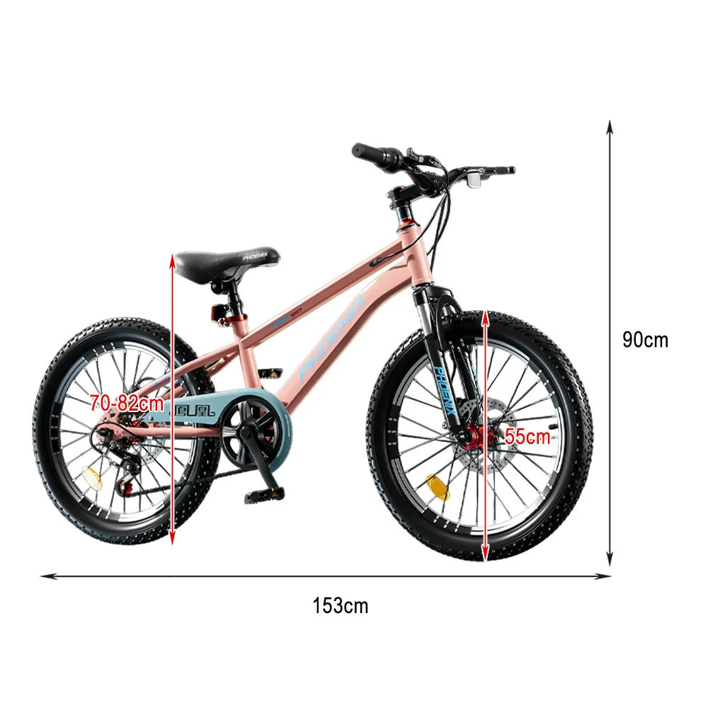 VOLTUS 18/20/22 Kids' Bike - Gear & Single-Speed Options, Spoke Wheels - Pink