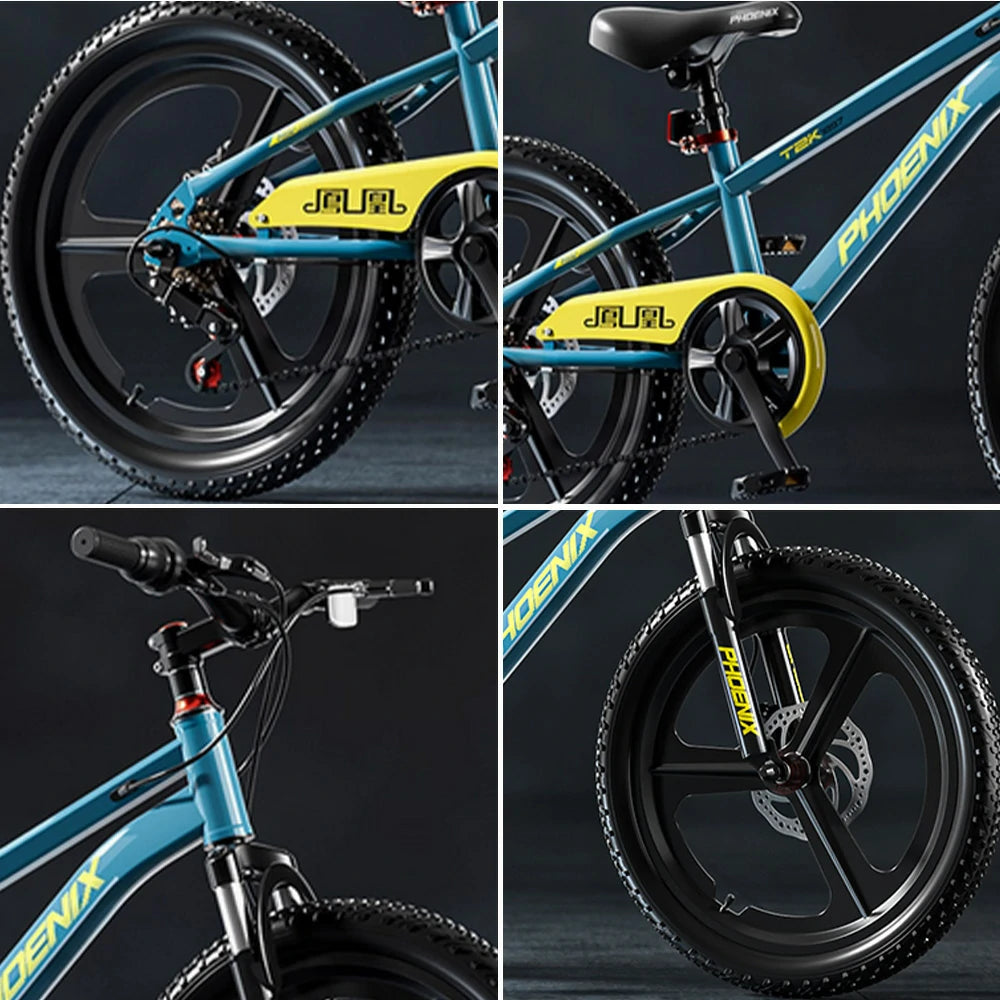 VOLTUS 18/20/22 Kids' Bike - Gear & Single-Speed Options, Integrated Wheels - Blue