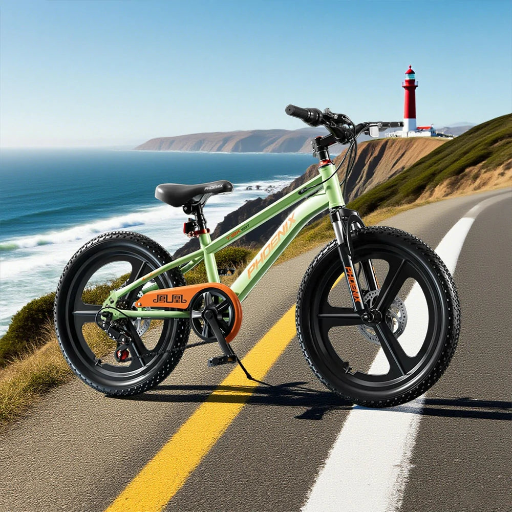 VOLTUS 18/20/22 Kids' Bike - Gear & Single-Speed Options, Integrated Wheels - Green