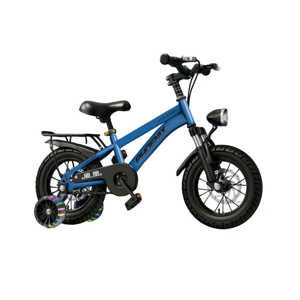 VOLTUS 18/20/22 Kids' Bike with Rear Seat – Integrated or Spoke Wheels - Blue