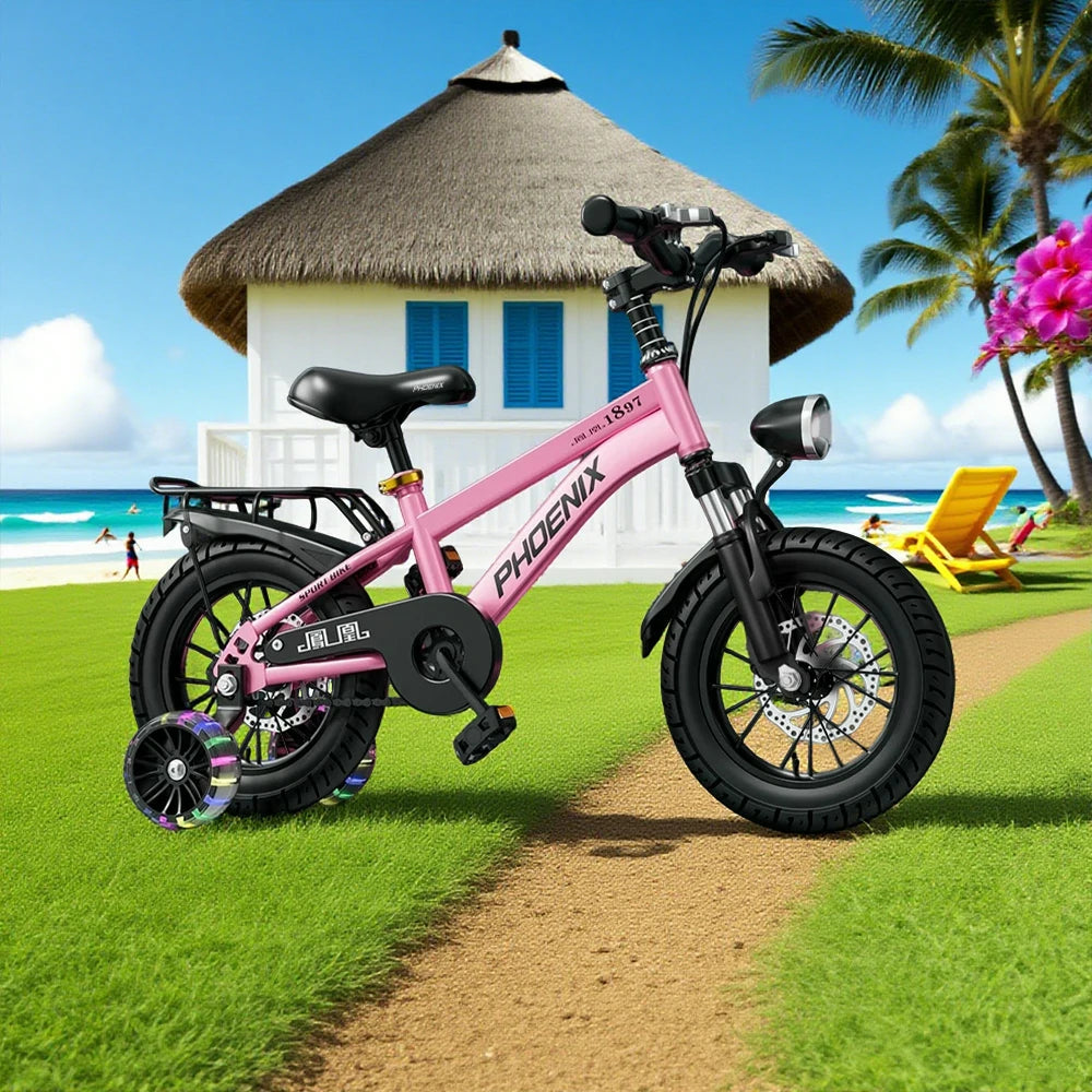 VOLTUS 18/20/22 Kids' Bike with Rear Seat – Integrated or Spoke Wheels - Pink