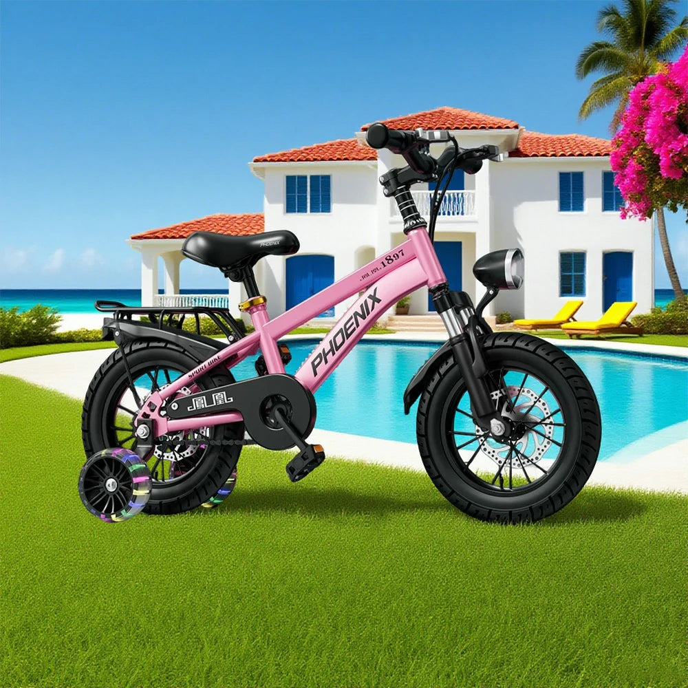 VOLTUS 18/20/22 Kids' Bike with Rear Seat – Integrated or Spoke Wheels - Pink