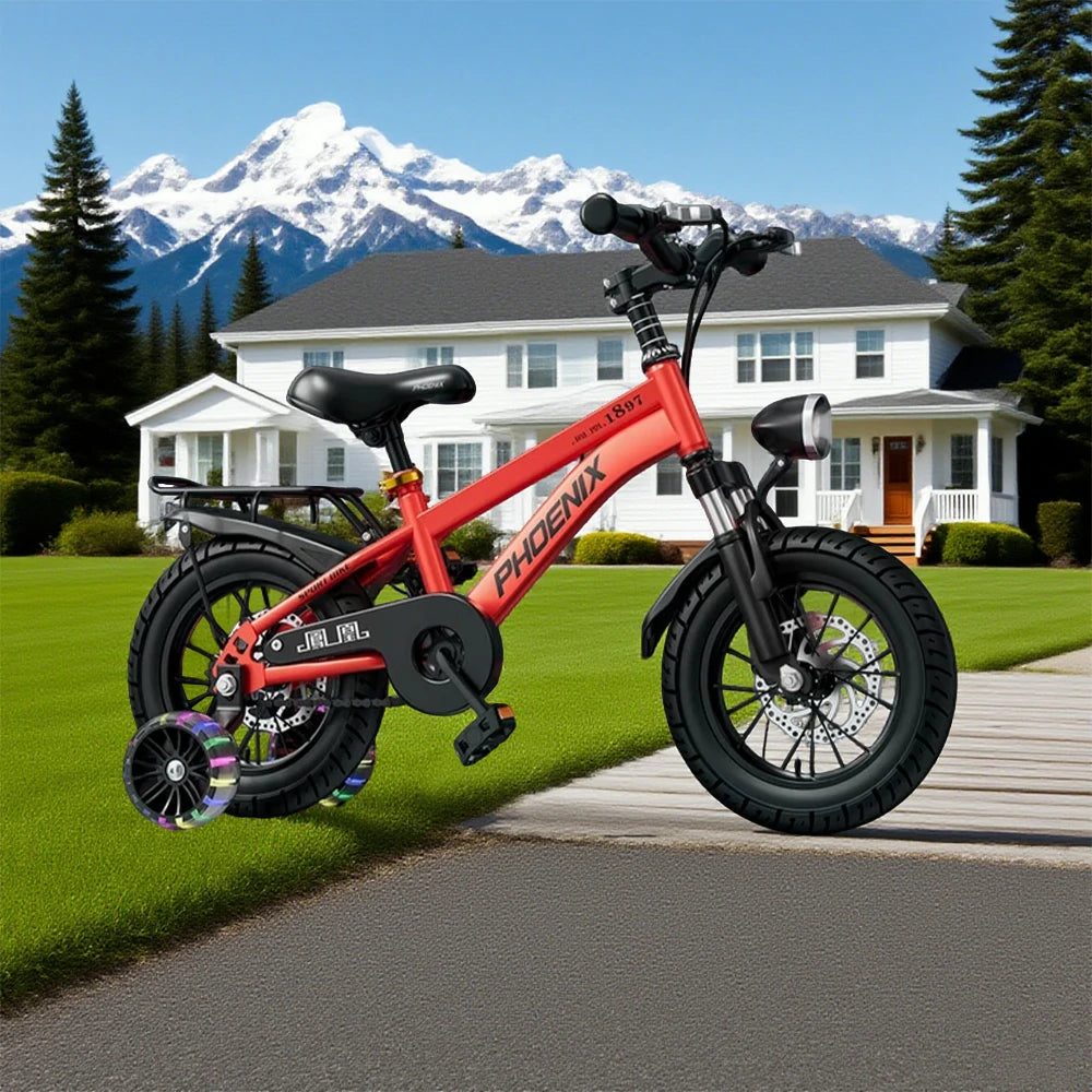 VOLTUS 18/20/22 Kids' Bike with Rear Seat – Integrated or Spoke Wheels - Red