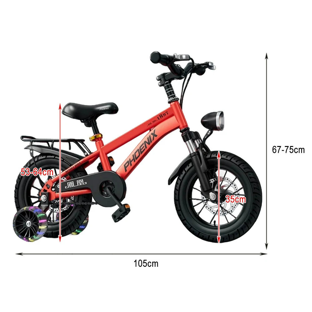VOLTUS 18/20/22 Kids' Bike with Rear Seat – Integrated or Spoke Wheels - Red