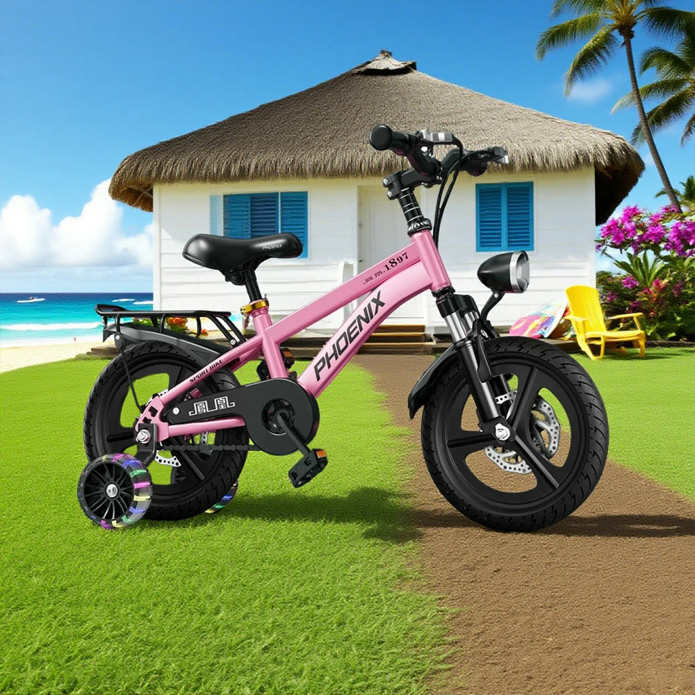VOLTUS 18/20/22 Kids' Bike with Rear Seat – Integrated or Spoke Wheels - Pink
