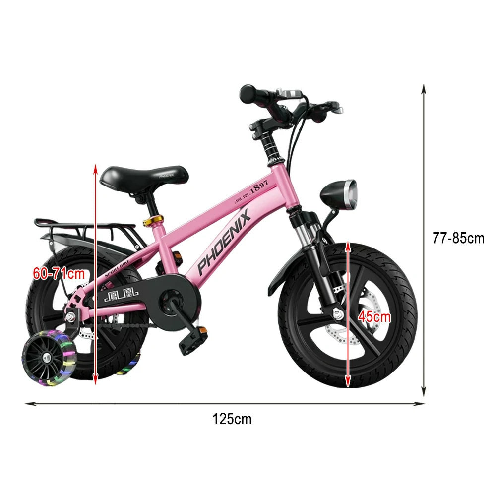 VOLTUS 18/20/22 Kids' Bike with Rear Seat – Integrated or Spoke Wheels - Pink
