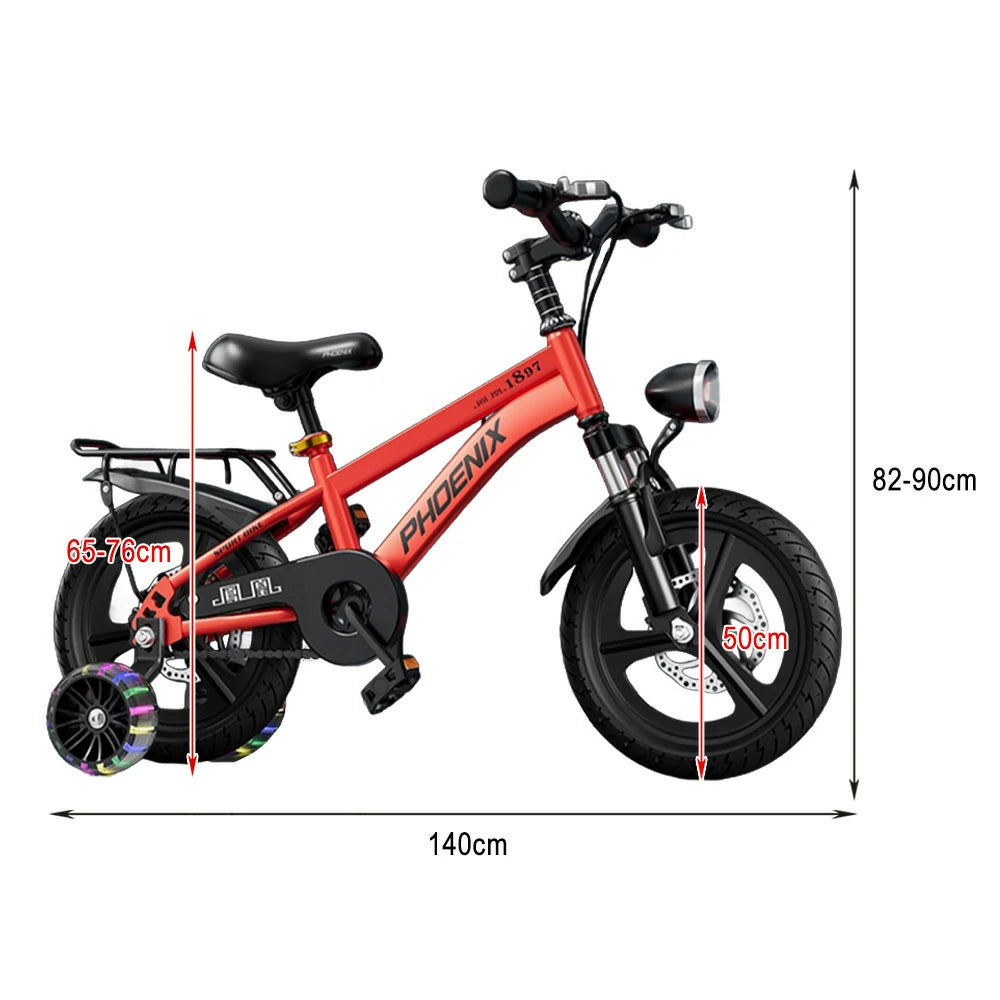 VOLTUS 18/20/22 Kids' Bike with Rear Seat – Integrated or Spoke Wheels - Red