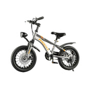 VOLTUS 14/18/22 Inch Children's Bicycle Foot Support & Training Wheels CNC Double-Layer Knife Ring - Silvery