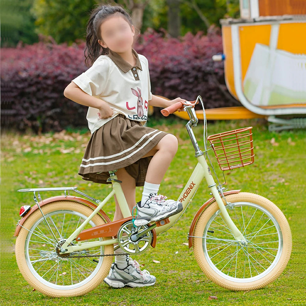 VOLTUS 16/20/22 Kids' Princess Bike - Standard & Training Wheel Options, Comfortable Seat, Safety Design - Yellow