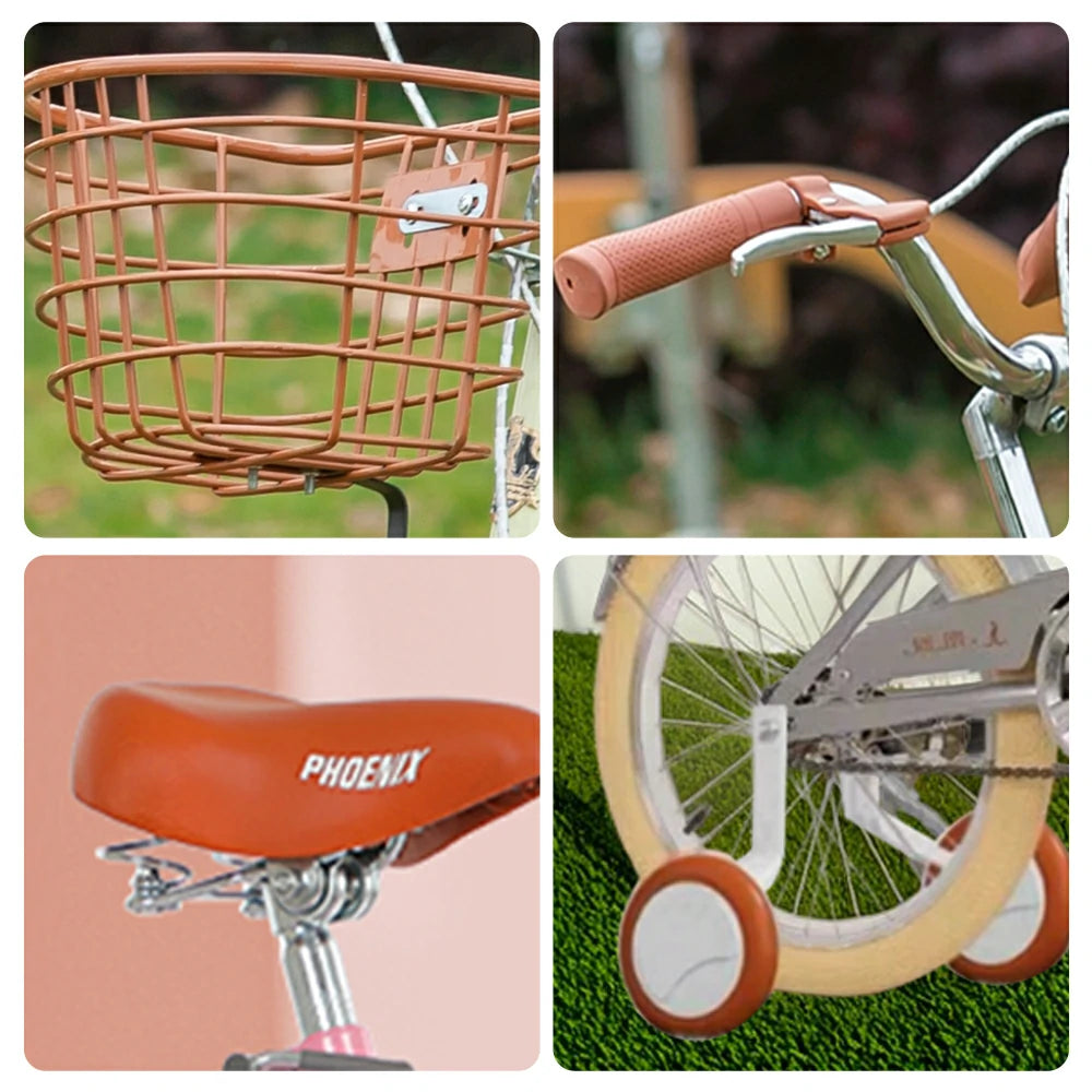 VOLTUS 16/20/22 Kids' Princess Bike - Standard & Training Wheel Options, Comfortable Seat, Safety Design - Silver