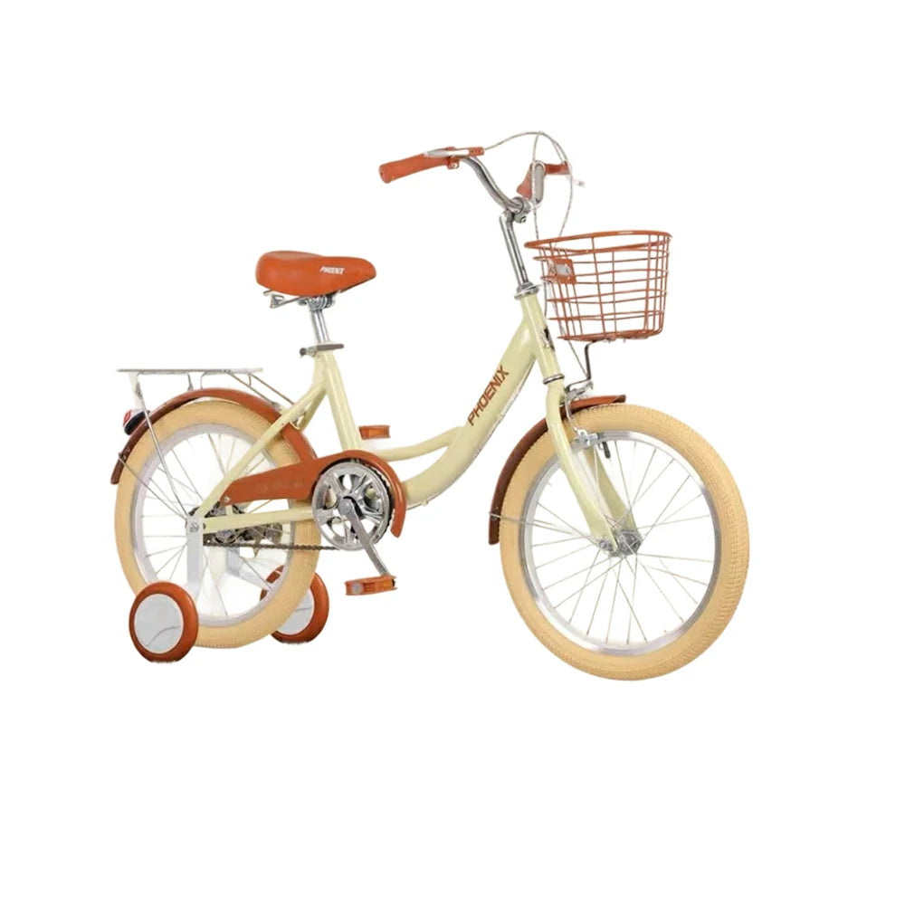 VOLTUS 16/20/22 Kids' Princess Bike - Standard & Training Wheel Options, Comfortable Seat, Safety Design - Yellow