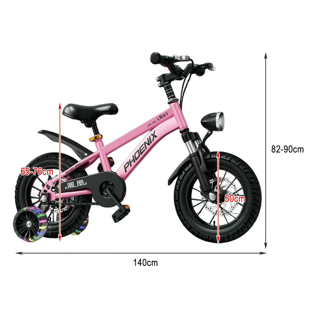VOLTUS 18/20/22 Kids' Sport Bike - No Rear Seat, with Mudguard, Integrated or Spoke Wheels – Pink