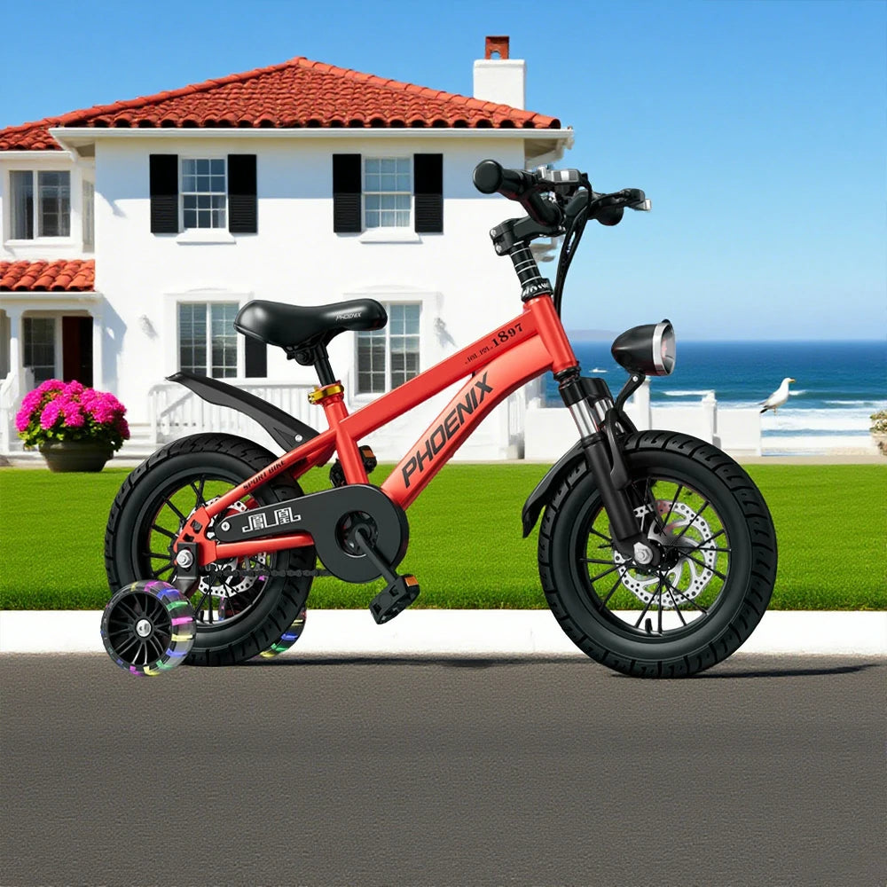 VOLTUS 18/20/22 Kids' Sport Bike - No Rear Seat, with Mudguard, Integrated or Spoke Wheels – Red