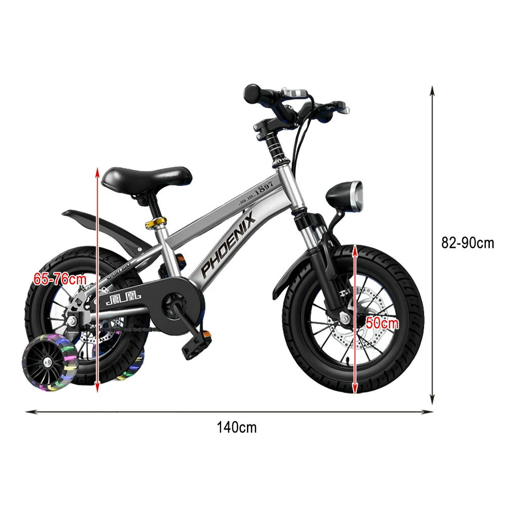 VOLTUS 18/20/22 Kids' Sport Bike - No Rear Seat, with Mudguard, Integrated or Spoke Wheels - Silvery
