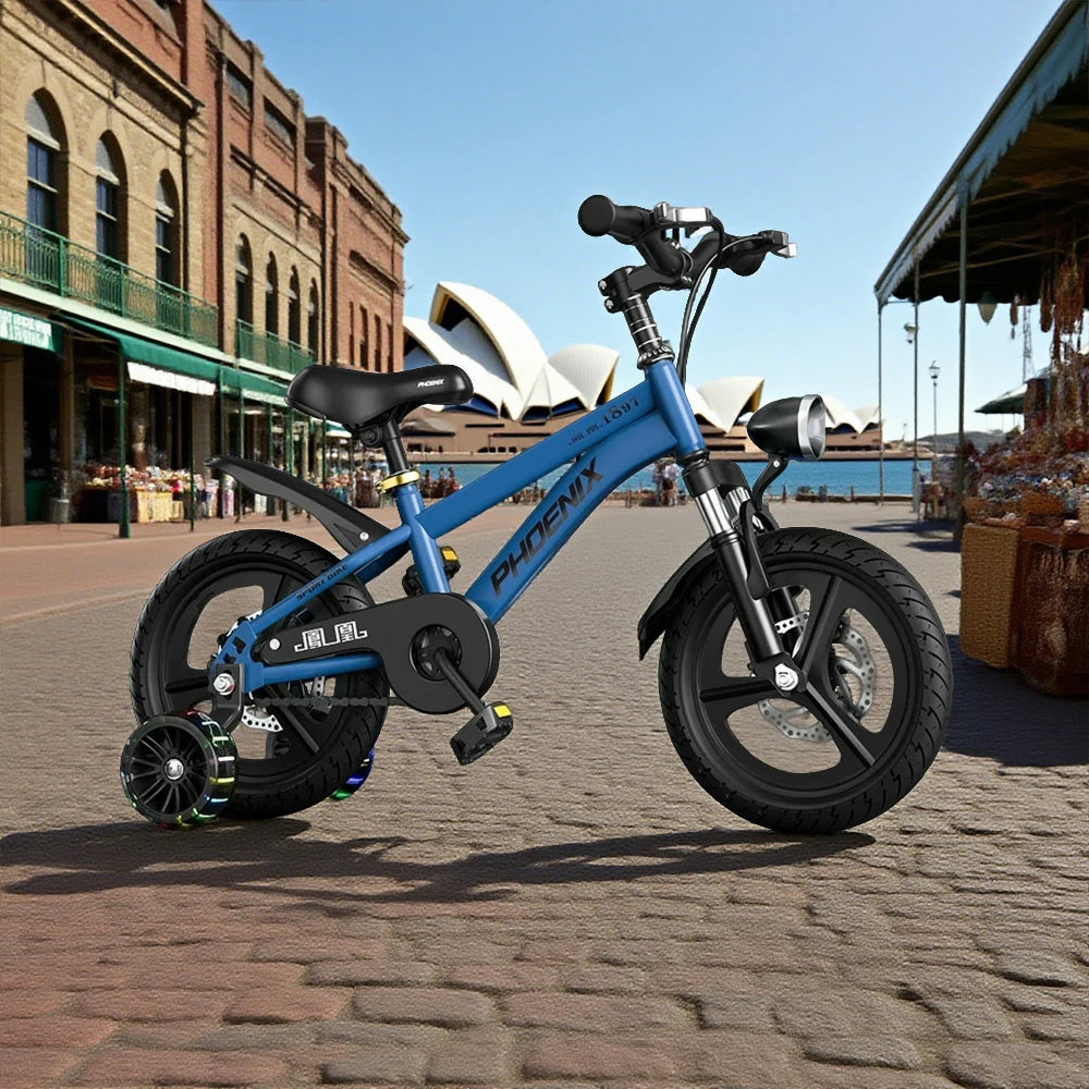 VOLTUS 18/20/22 Kids' Sport Bike - No Rear Seat, with Mudguard, Integrated or Spoke Wheels – Blue