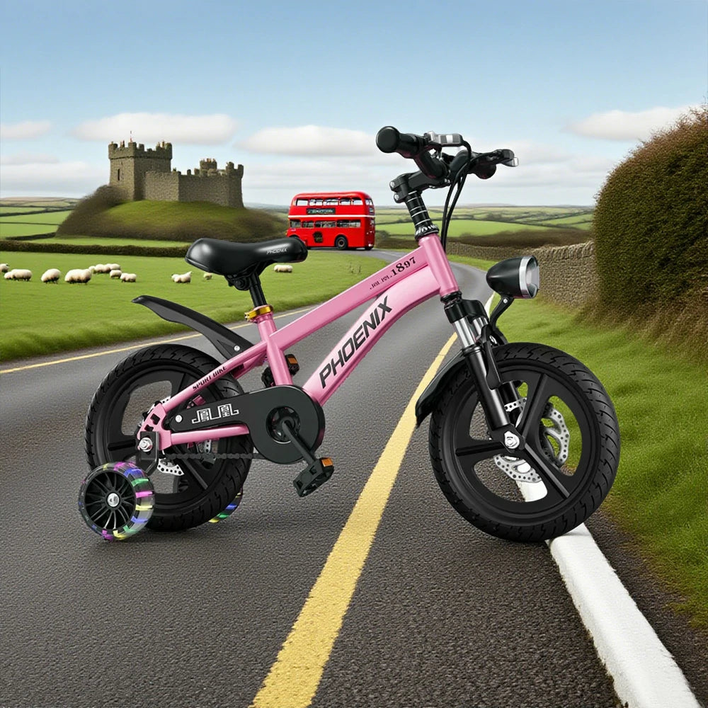 VOLTUS 18/20/22 Kids' Sport Bike - No Rear Seat, with Mudguard, Integrated or Spoke Wheels – Pink