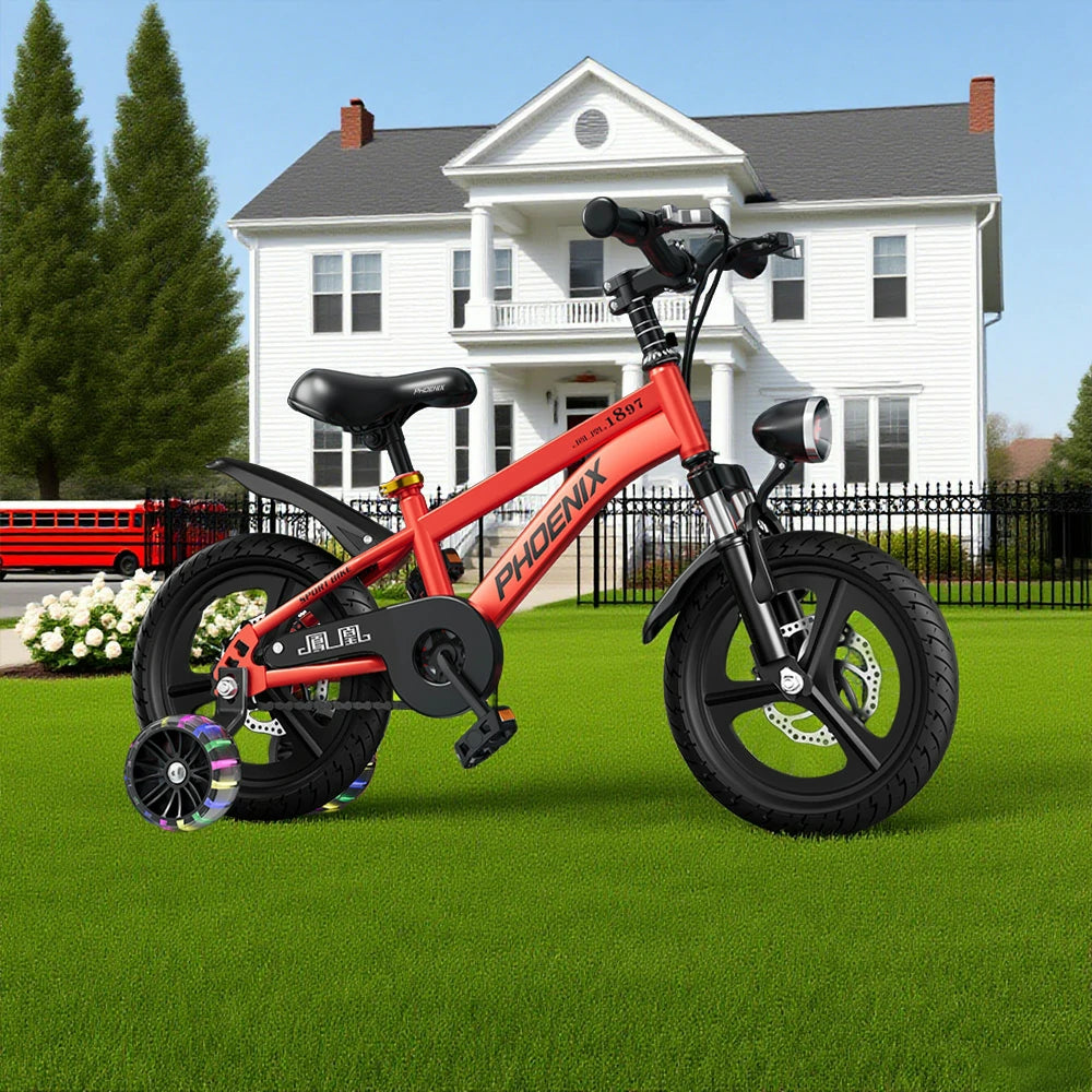 VOLTUS 18/20/22 Kids' Sport Bike - No Rear Seat, with Mudguard, Integrated or Spoke Wheels – Red