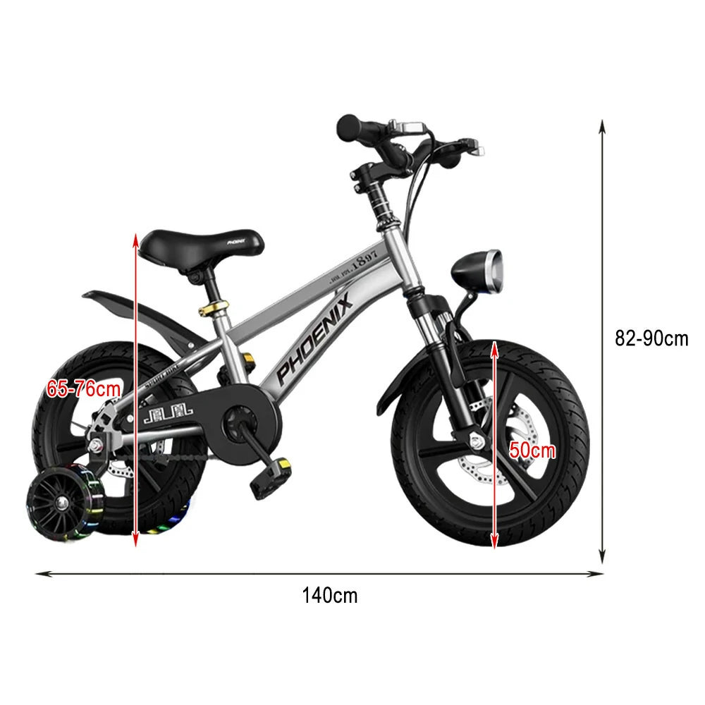 VOLTUS 18/20/22 Kids' Sport Bike - No Rear Seat, with Mudguard, Integrated or Spoke Wheels - Silvery