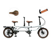 VOLTUS 20 Inch Double Bike 4-Fold Design with Upgraded Shock Absorber Seat-White