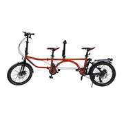 VOLTUS 20 Inch Double Bike 4-Fold Design with Upgraded Shock Absorber Seat-Orange
