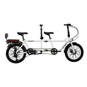 VOLTUS 20 Inch Double Folding Bicycle - 3 Fold with Upgraded Shock-Absorbing Seat & Rear Tailstock-White