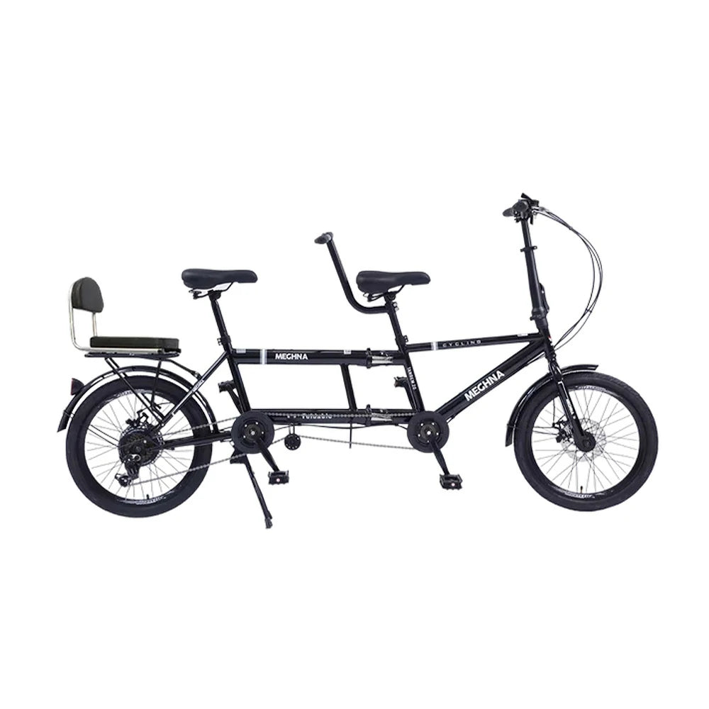 VOLTUS 2-Person Folding Bicycle 24" Single Speed - Black/Orange/White