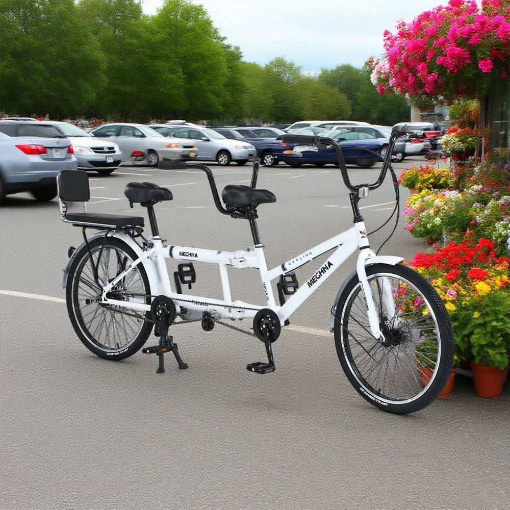 VOLTUS 2-Person Folding Bicycle 24" Single Speed - Black/Orange/White