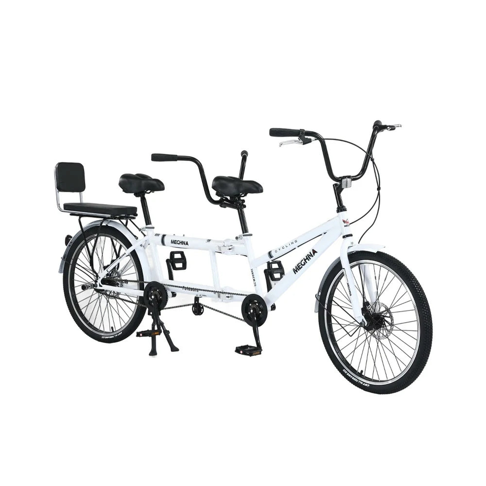 VOLTUS 2-Person Folding Bicycle 24" Single Speed - Black/Orange/White