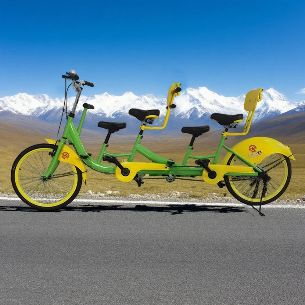 VOLTUS 3-Seater/4-Seater Three Person Bicycle Sightseeing Bike-Blue/Red/Green