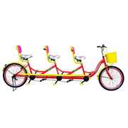 VOLTUS Three Seater Sightseeing Bicycle Comfortable Seat Red/Green/Blue