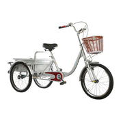 VOLTUS Adult Tricycle Shock-Absorbing Front Fork Comfortable Red/Silver/Beige