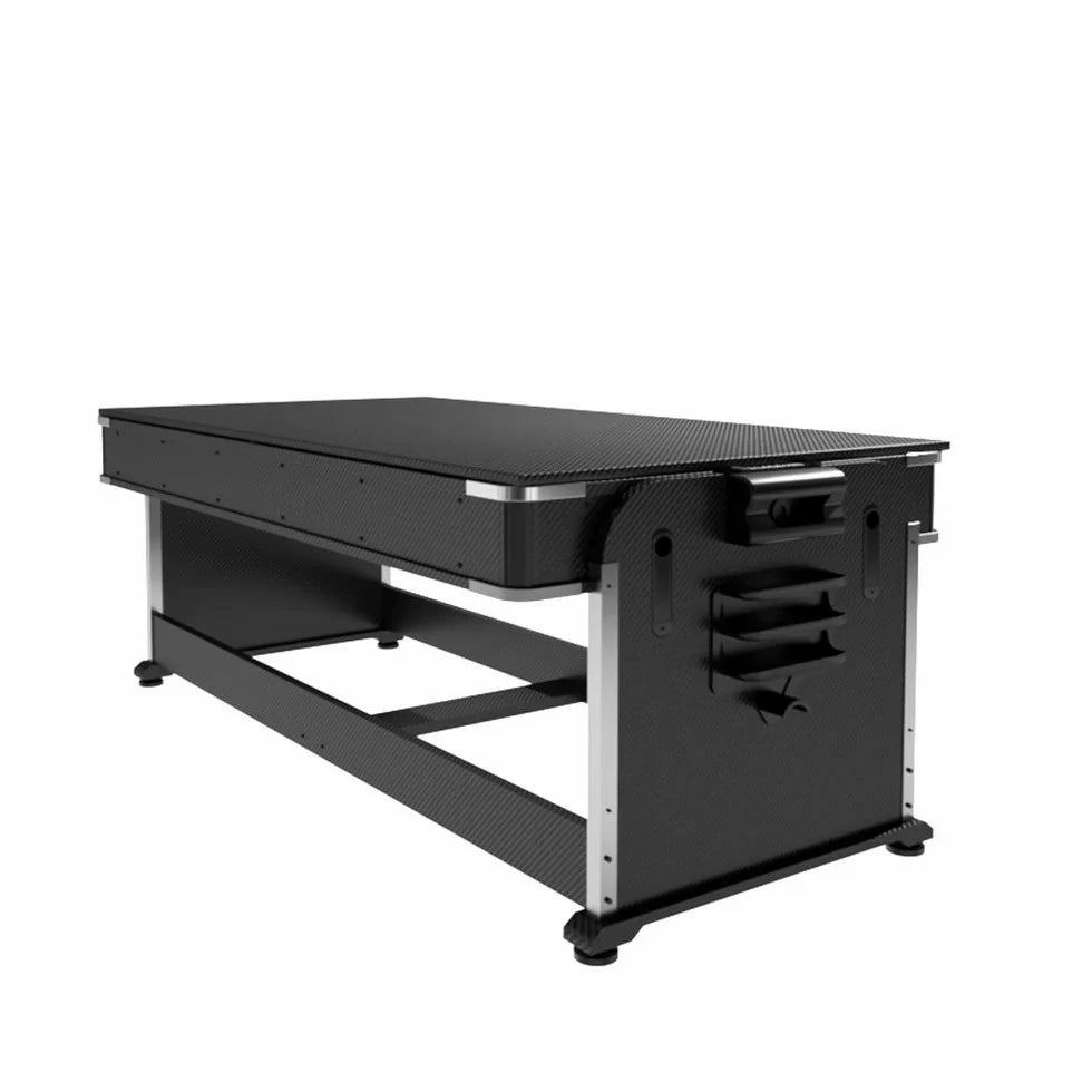 VERSA 4-IN-1 6FT Convertible Game Table - Air Hockey, Pool, Table Tennis & Dining, Space-Saving Black Frame, Free Accessories - Black Felt