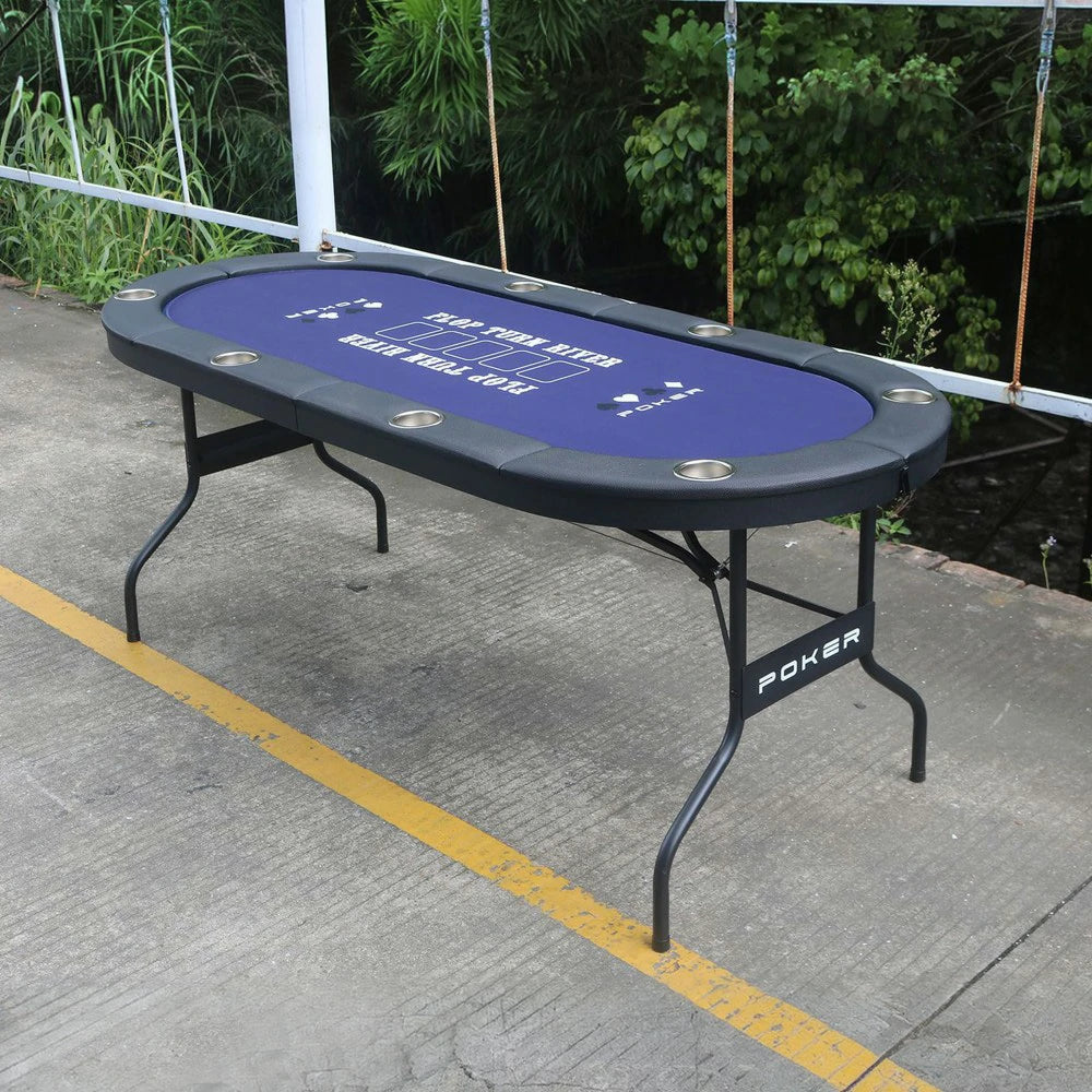 VERSA 3-in-1 Foldable Poker Table - 182cm - Sturdy MDF+Metal Frame, Portable Design with Multi-Game Layout, Premium Casino Style for Home Entertainment