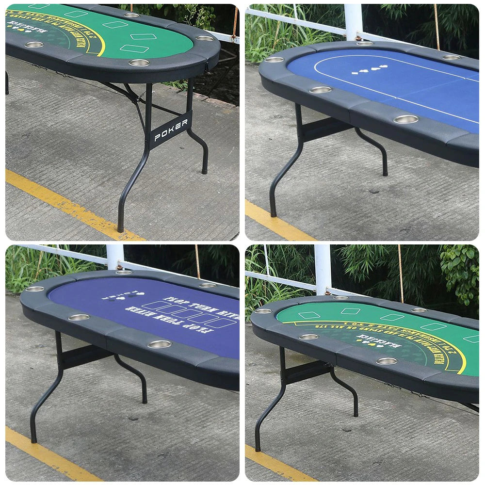 VERSA 3-in-1 Foldable Poker Table - 182cm - Sturdy MDF+Metal Frame, Portable Design with Multi-Game Layout, Premium Casino Style for Home Entertainment
