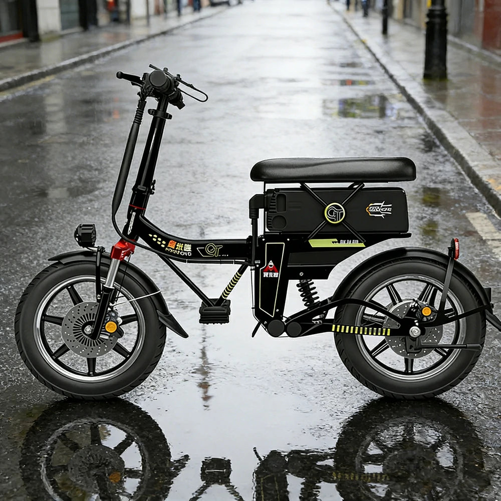 VOLTUS Foldable Electric Scooter, 48V55AH Battery, Hydraulic Suspension, Aviation-Grade Alloy Frame, Vacuum Tyres, Waterproof Motor - Black