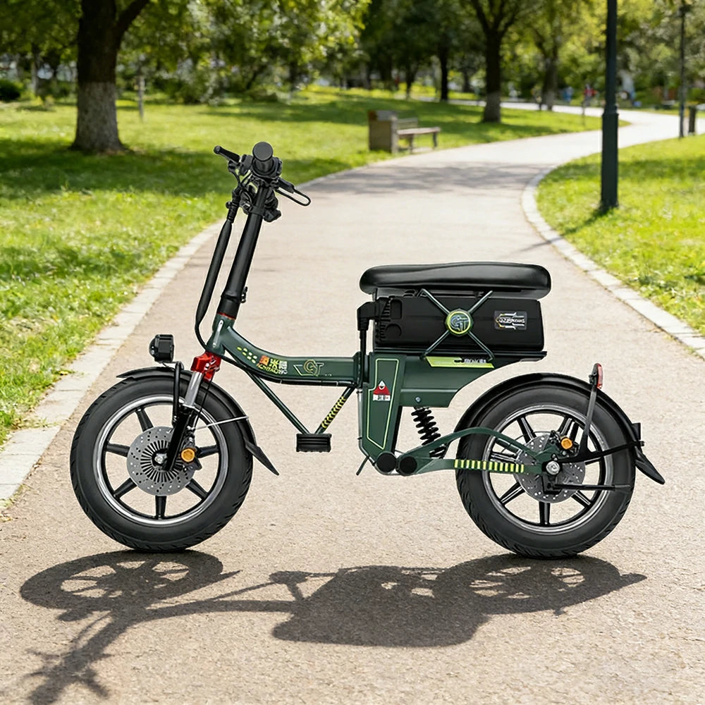 VOLTUS Foldable Electric Scooter, 48V55AH Battery, Hydraulic Suspension, Aviation-Grade Alloy Frame, Vacuum Tyres, Waterproof Motor - Green